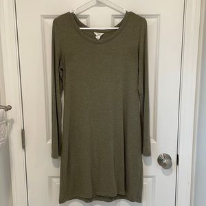 LOFT Outlet Green Sweatshirt Dress